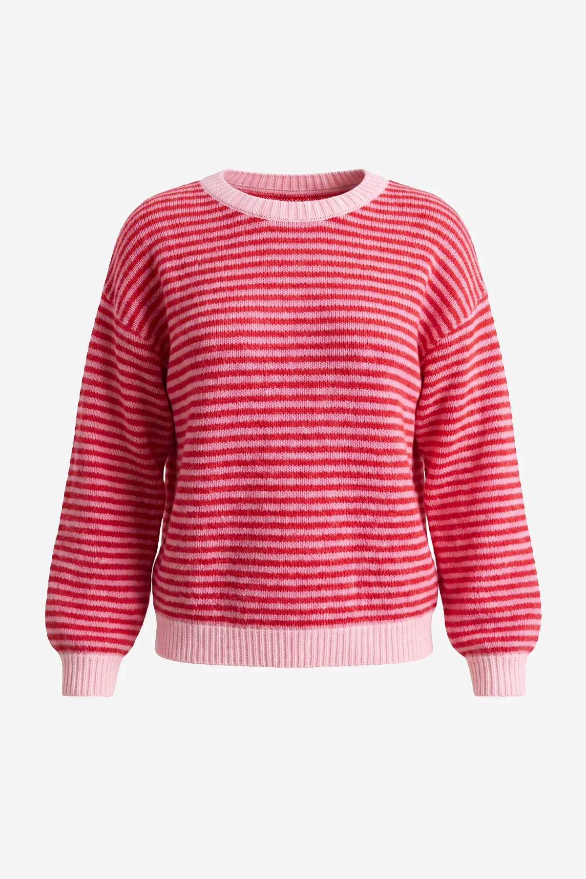 Womens Red Color Block Striped Sweater | CicyBell