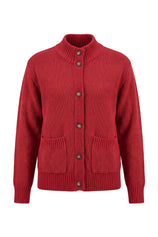 Womens Red Chunky Sweaters Cardigan | Cicy Bell