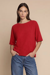 Womens Red Half Sleeve Sweaters | CicyBell