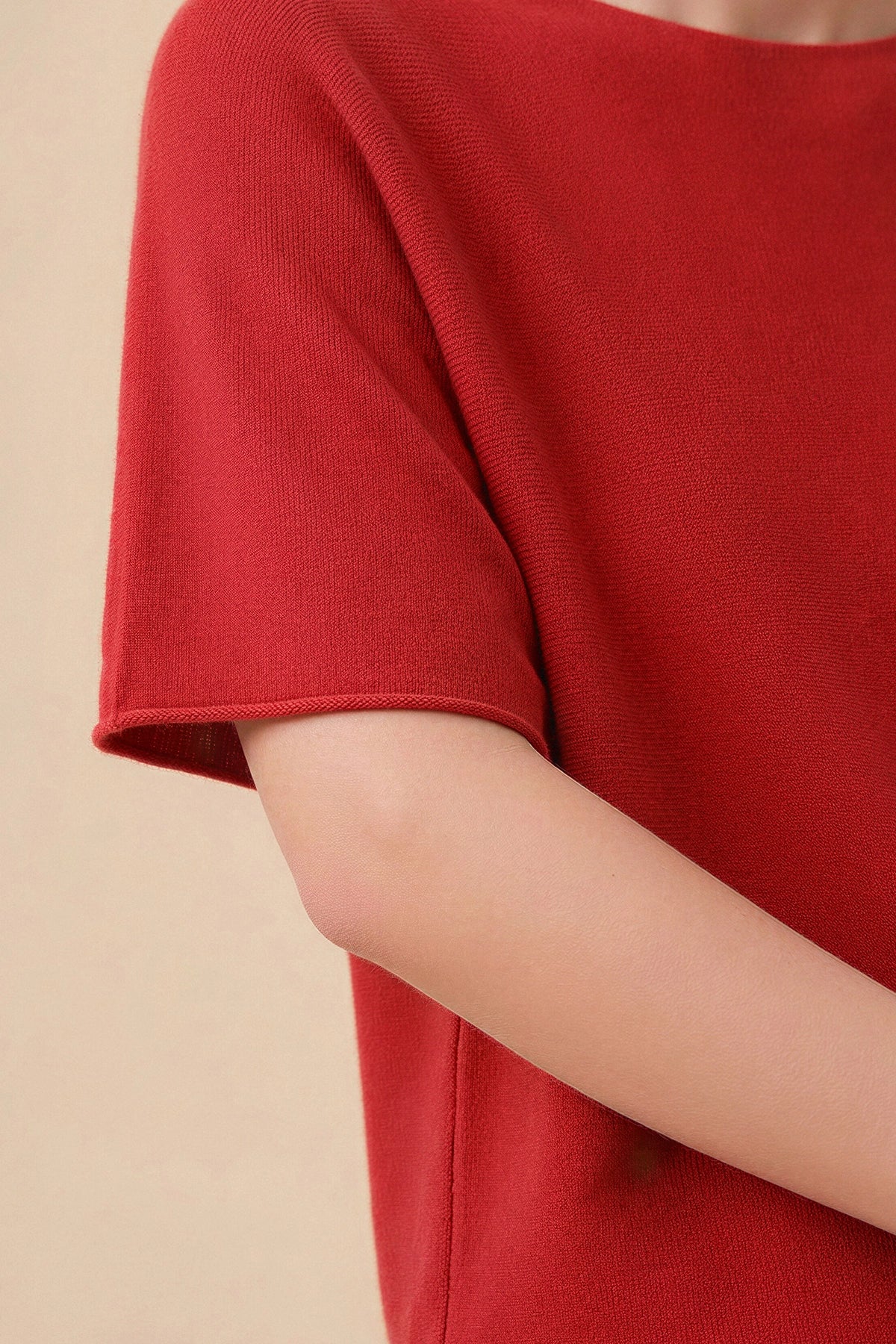 Womens Red Half Sleeve Sweaters | CicyBell