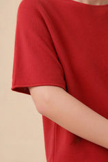 Womens Red Half Sleeve Sweaters | CicyBell