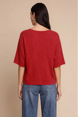 Womens Red Half Sleeve Sweaters | CicyBell