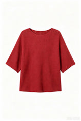 Womens Red Half Sleeve Sweaters | CicyBell