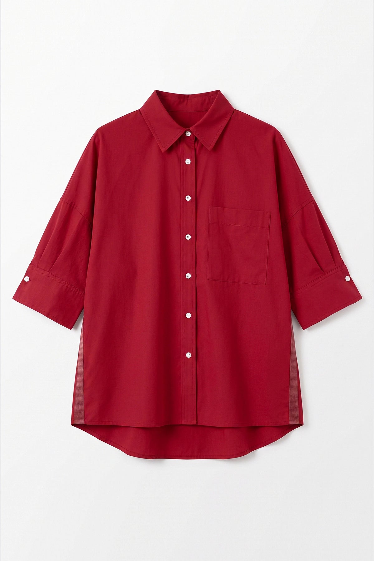 Womens Red Oversized Button Down Shirts | CicyBell