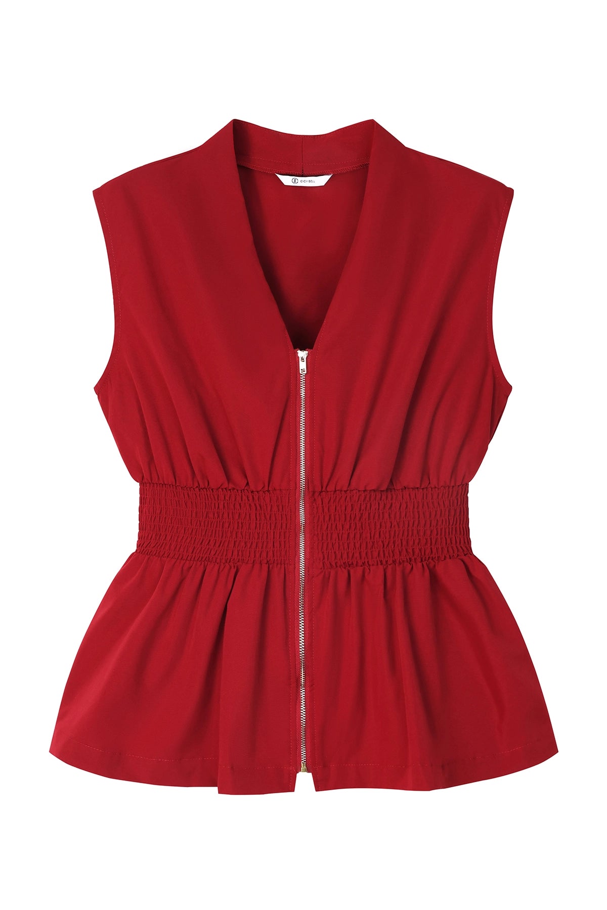 Womens Red Summer V Neck Tank Tops | CicyBell