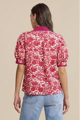 Womens Burgundy Puff Sleeve Blouses | CicyBell