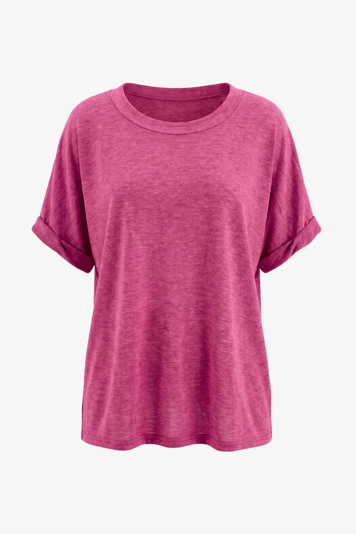 Women Rose Red Oversized T-Shirt| CicyBell