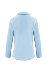 Womens Sky Blue Casual Work Blazers | CicyBell