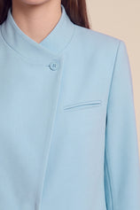Womens Sky Blue Professional  Blazer | CicyBell