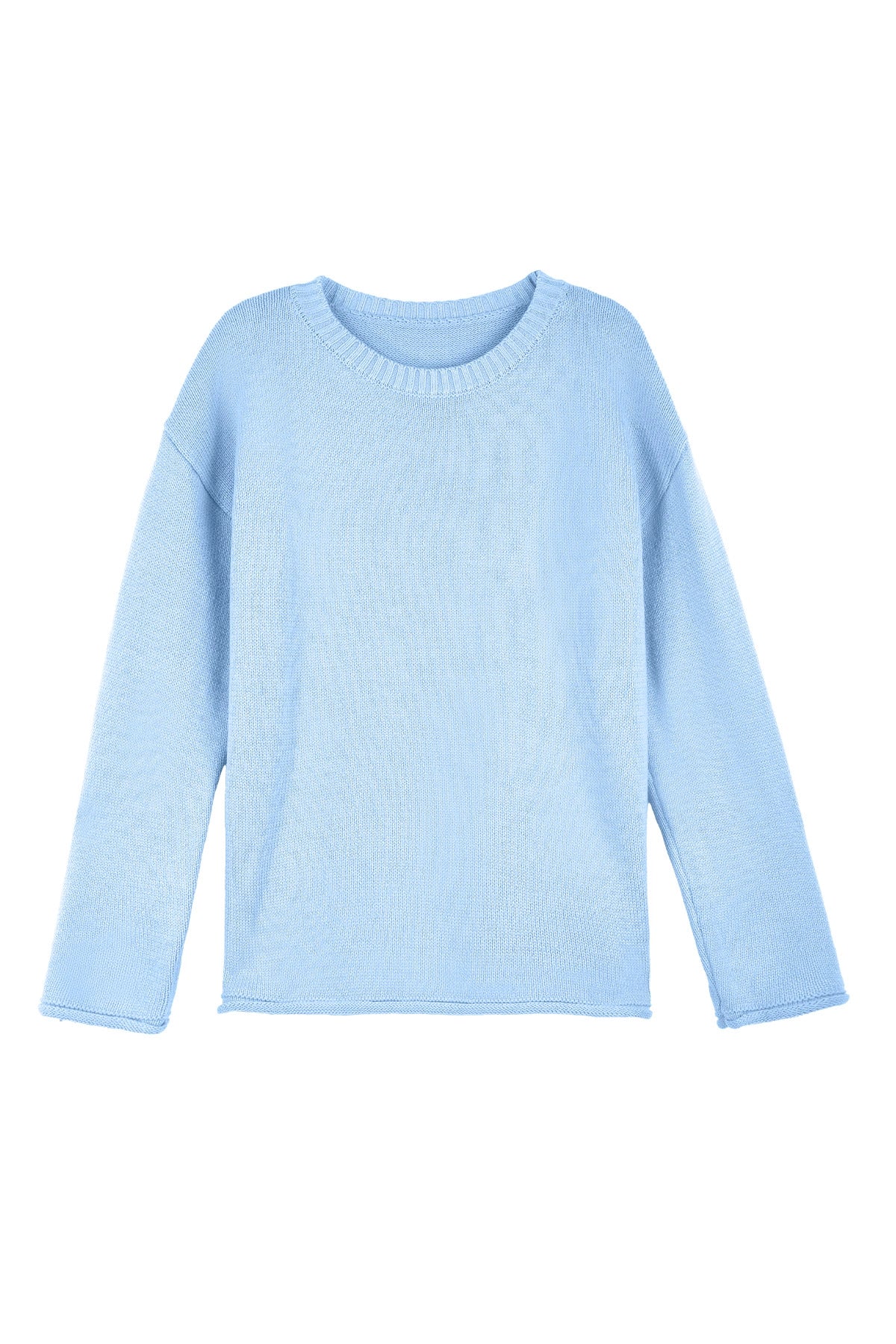 Womens Sky Blue Long Sleeve Sweater | Cicy Bell