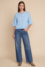 Cicy Bell Womens Sky Blue Cardigan Tops