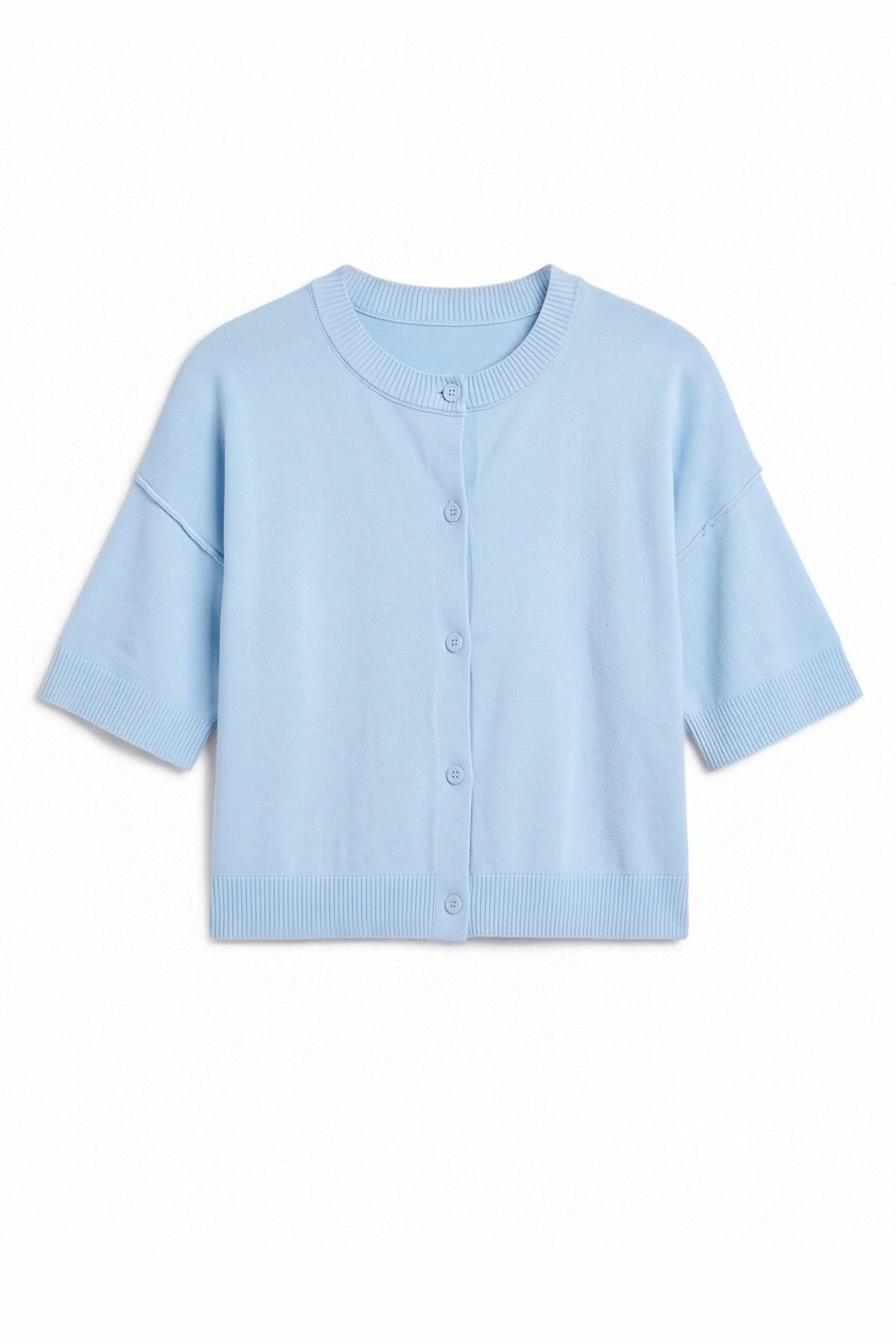 Cicy Bell Womens Sky Blue Cardigan Tops