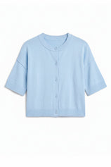 Cicy Bell Womens Sky Blue Cardigan Tops