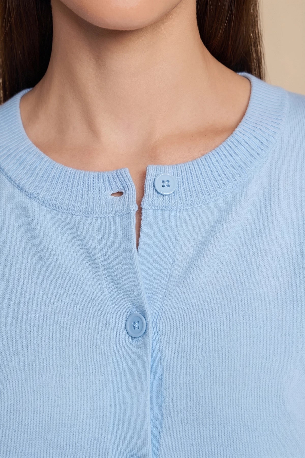 Cicy Bell Womens Sky Blue Cardigan Tops