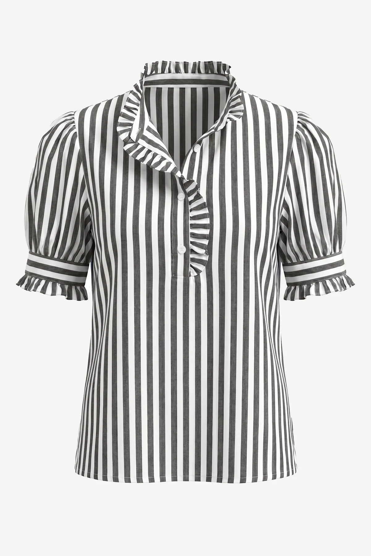 Womens Stripe-black Gingham Tops | CicyBell