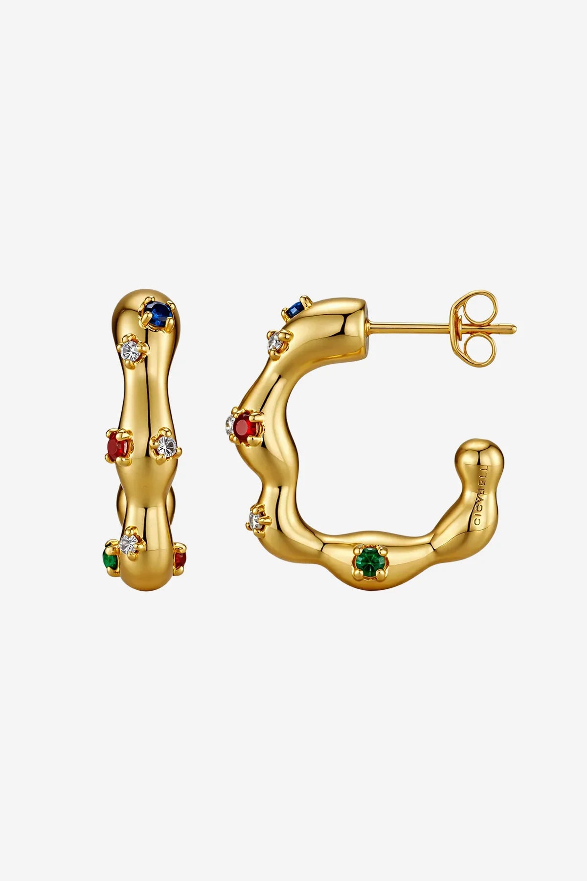Women 18K Gold  Liquid Hoop Earrings | CicyBell