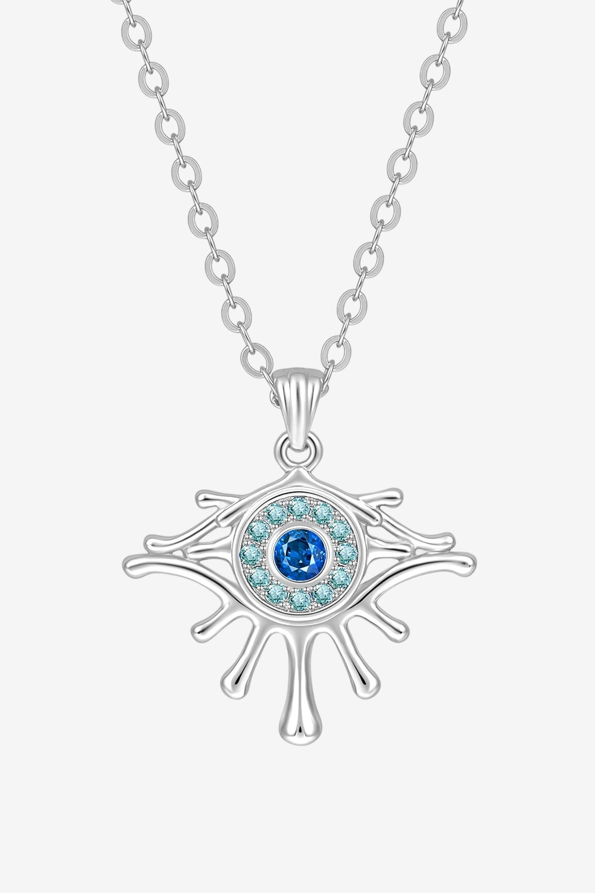 Women 18K Gold White Gold Turquoise Evil Eye Necklace | CicyBell