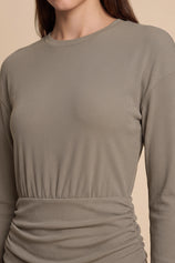 Womens Taupe A-Line Sweater Dresses | CicyBell