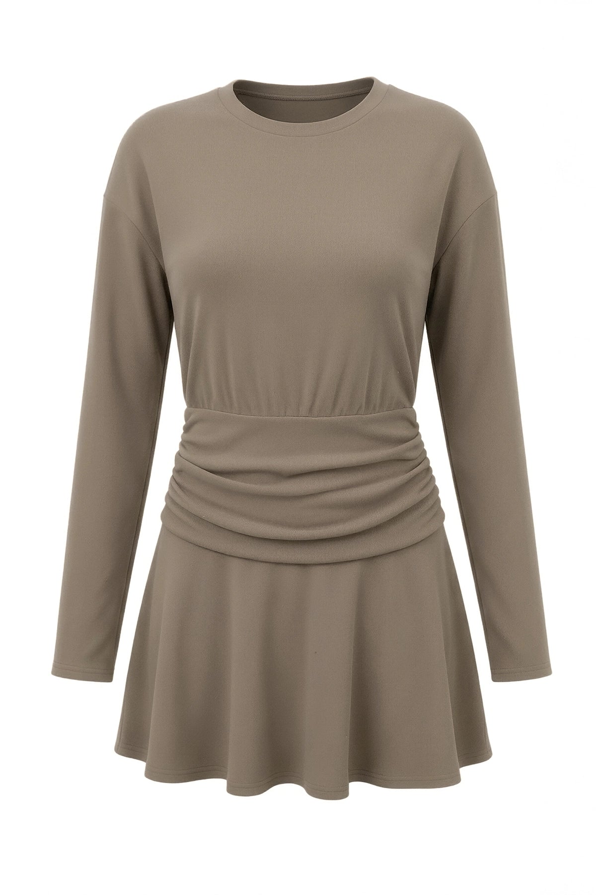 Womens Taupe A-Line Sweater Dresses | CicyBell