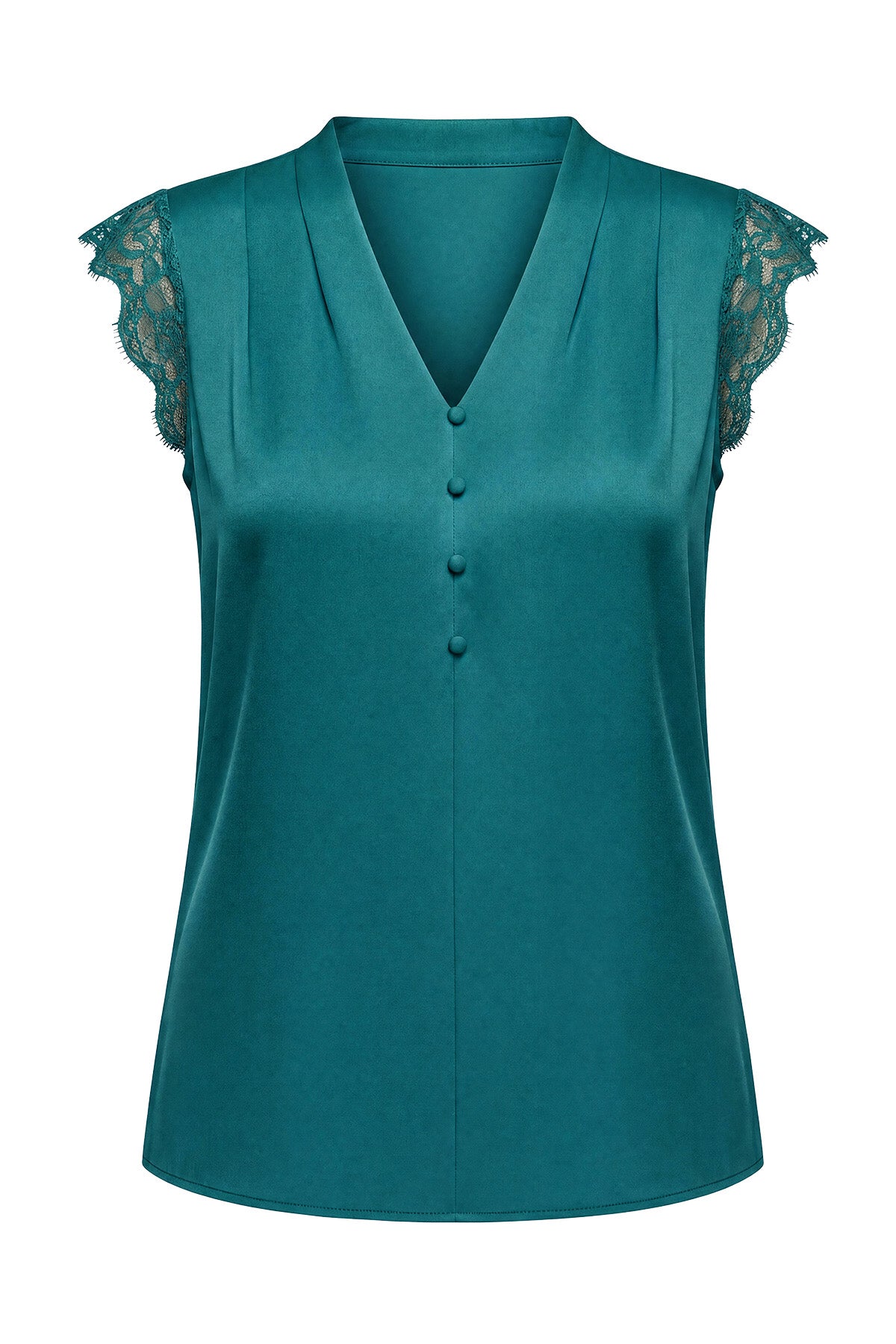 Womens Teal Satin Tank Tops | CicyBell