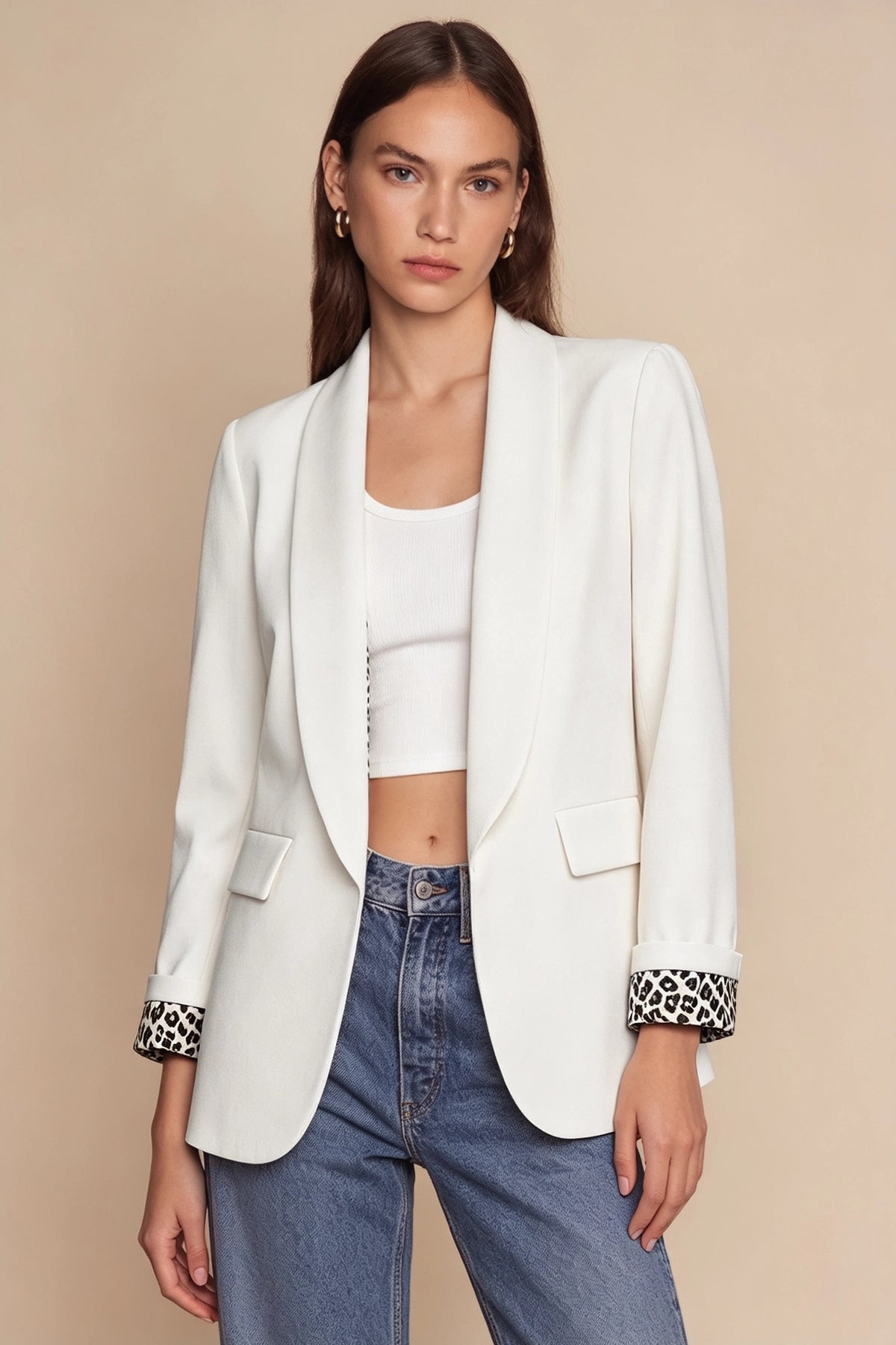Womens White Business Casual Blazer | CicyBell