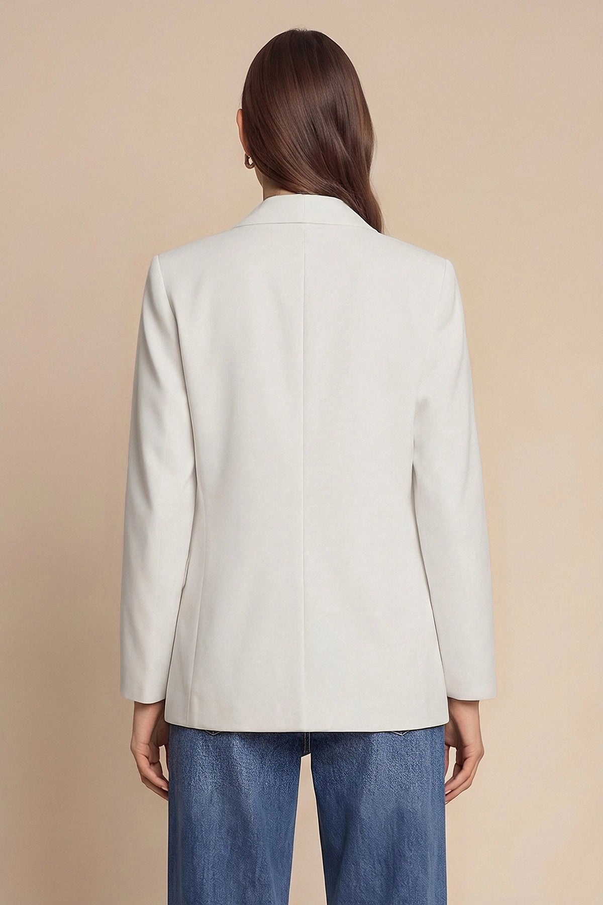 Womens White Business Casual Blazer | CicyBell