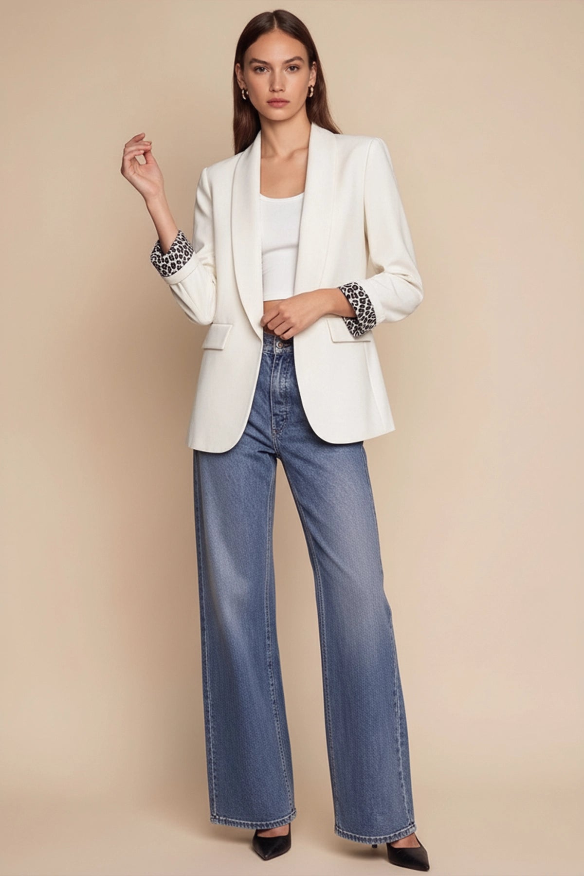 Womens White Business Casual Blazer | CicyBell
