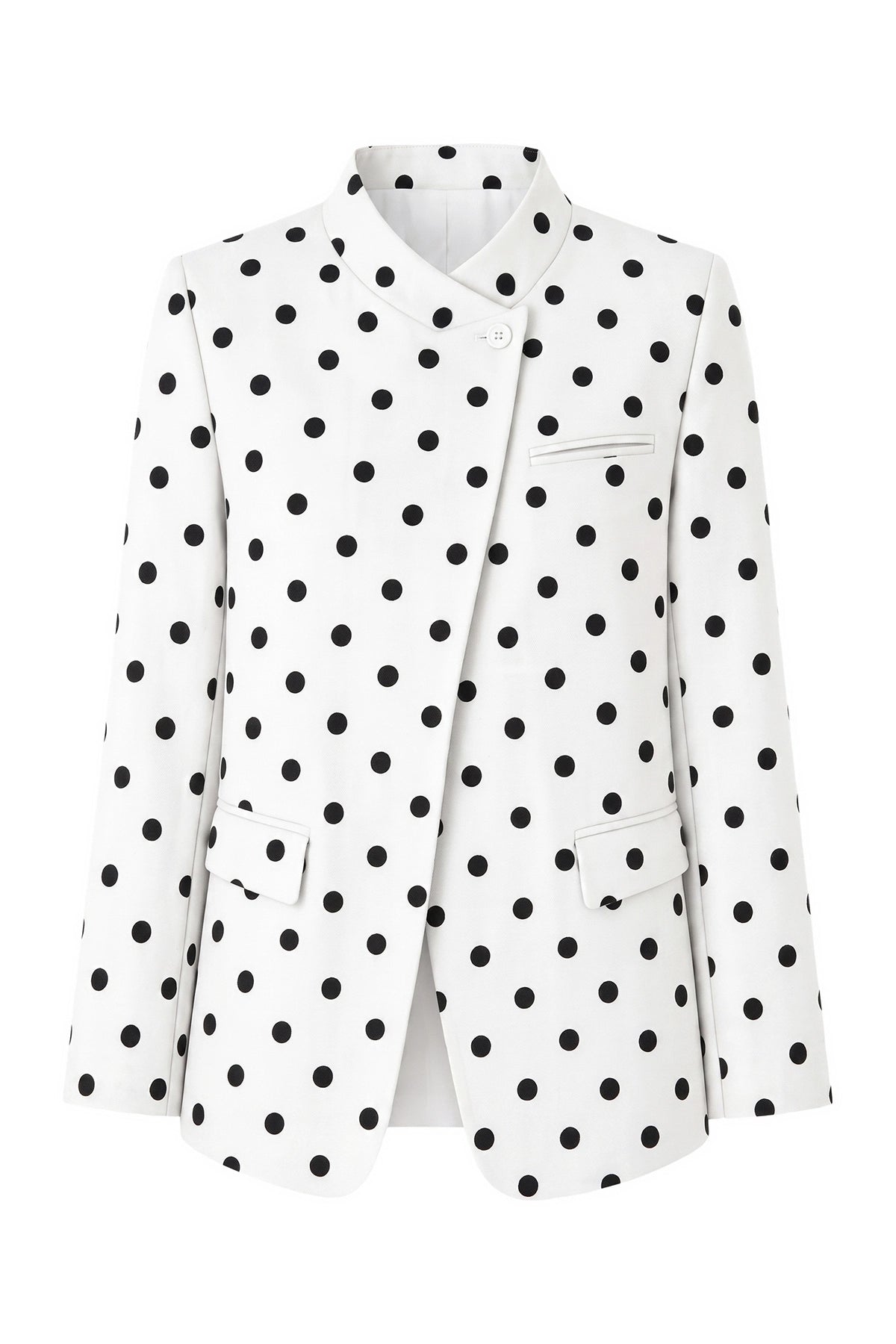 Womens White  Professional Polka Dot Blazer | CicyBell