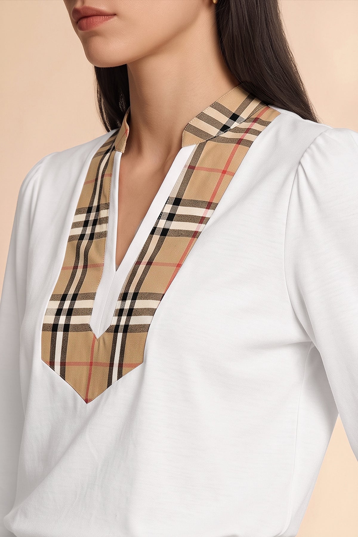 Womens White Puff Long Sleeve Blouse | CicyBell