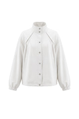 Womens White Cropped Bomber Jackets | CicyBell