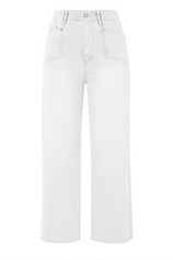 Cicy Bell Womens White Straight Leg Jeans