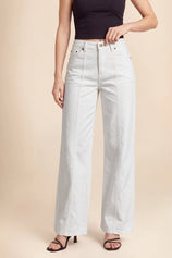 Womens White High Waisted Baggy Jeans | CicyBell