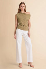 Women  White   Casual Barrel Cropped Jeans | CicyBell