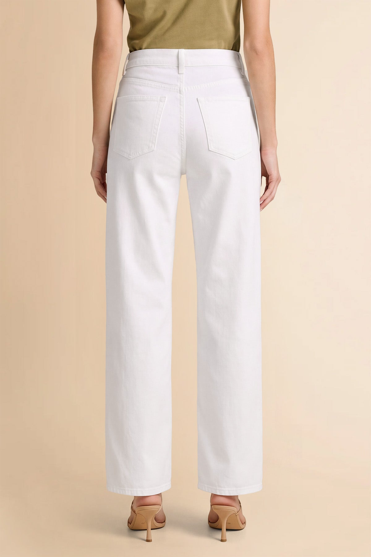 Women  White   Casual Barrel Cropped Jeans | CicyBell