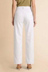 Women  White   Casual Barrel Cropped Jeans | CicyBell