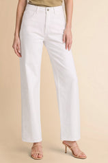 Women  White   Casual Barrel Cropped Jeans | CicyBell
