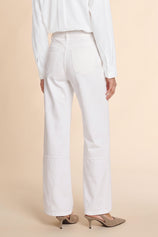 Womens White  High Waisted Bell Bottom Jeans| CicyBell