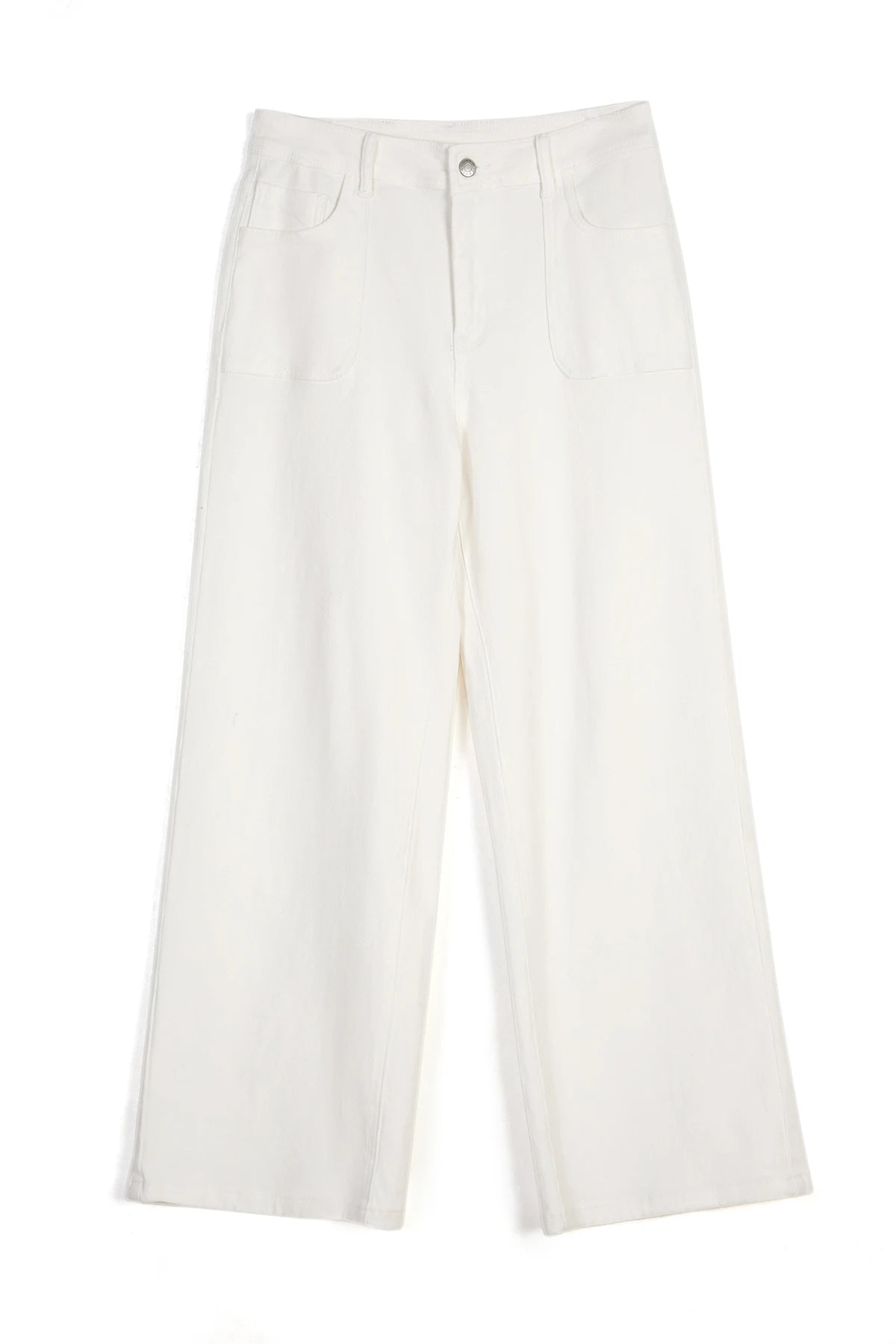 Womens White High Waisted Jeans | Cicy Bell