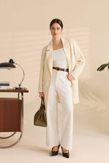 Womens White High Waisted Jeans | Cicy Bell