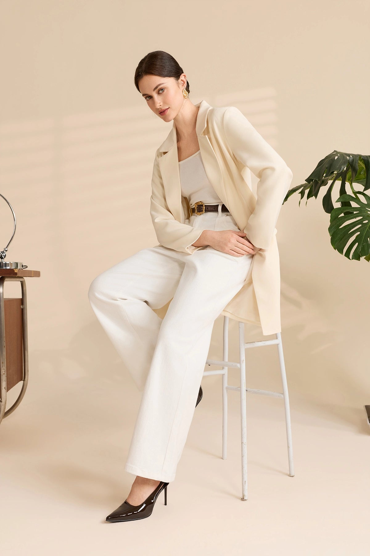 Womens White High Waisted Jeans | Cicy Bell