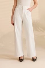 Womens White High Waisted Jeans | Cicy Bell