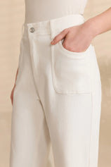 Womens White High Waisted Jeans | Cicy Bell