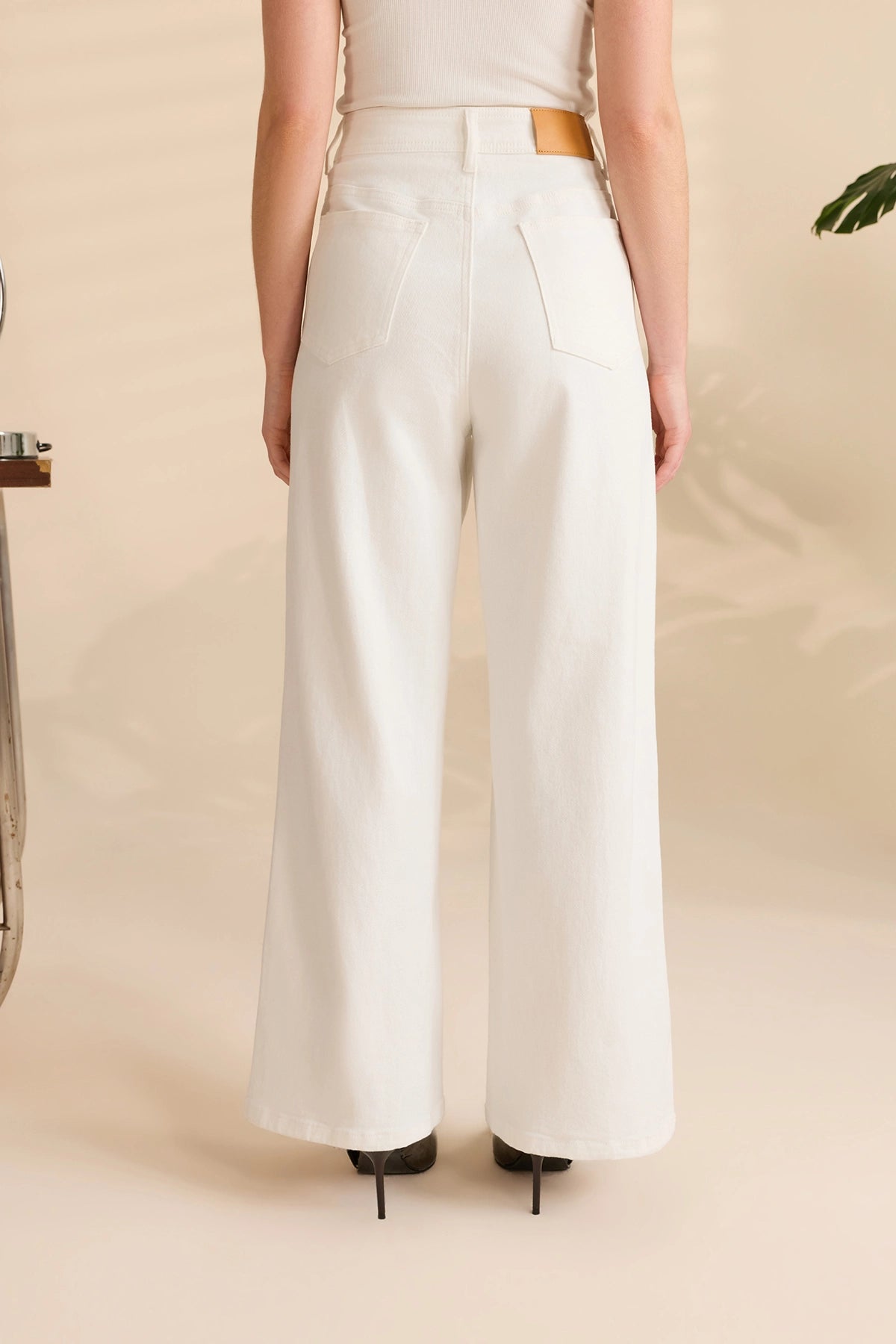 Womens White High Waisted Jeans | Cicy Bell