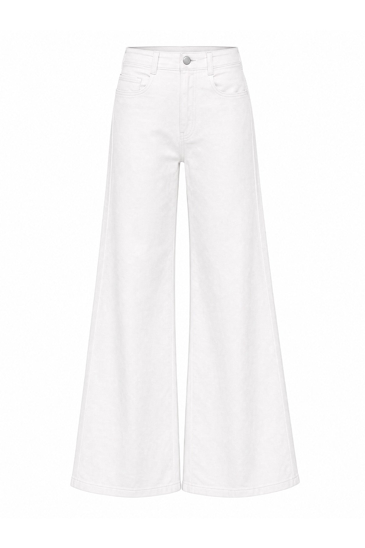 Womens White High Waisted Flared Jeans| CicyBell