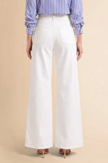 Womens White High Waisted Flared Jeans| CicyBell