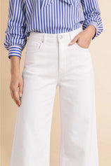 Womens White High Waisted Flared Jeans| CicyBell