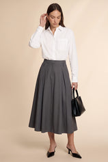 Womens White Long Sleeve Button Down Shirt | CicyBell
