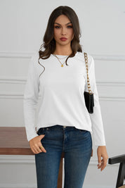 Cicy Bell Womens White Long Sleeve Shirts