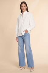 Womens White Oversized Button Down Shirts| CicyBell