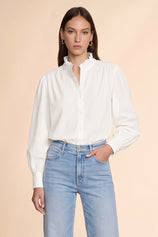 Womens White Oversized Button Down Shirts| CicyBell